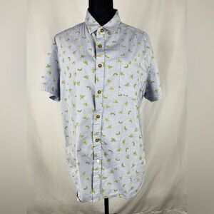 Sovereign Code Casual Button Down Shirt with Banana Print